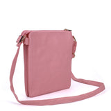 VK5345 Pink - Classic Cross Body Bag With Metal Detail