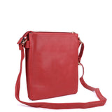 VK5345 Red - Classic Cross Body Bag With Metal Detail