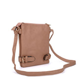 VK5346 Apricot - Messenger Bag With Zip Front Detail