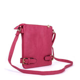 VK5346 Fushia - Messenger Bag With Zip Front Detail