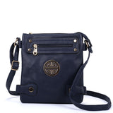 VK5346 Navy - Messenger Bag With Zip Front Detail