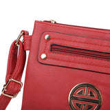 VK5346 Red - Messenger Bag With Zip Front Detail