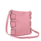 VK5349 Pink - Messenger Bag With Zip Front Detail