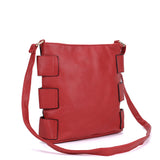 VK5349 Red - Messenger Bag With Zip Front Detail