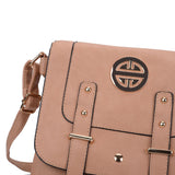VK5350 Apricot - Metal Detail Crossbody Flap Bag