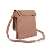 VK5350 Apricot - Metal Detail Crossbody Flap Bag