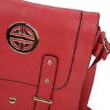 VK5350 Red - Metal Detail Crossbody Flap Bag