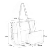 VK5407 Apricot - Solid color Handbag And Set Bag With Dome Studs (Was £8.00)