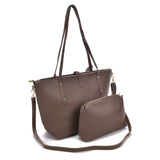 VK5407 Tea - Solid color Handbag And Set Bag With Dome Studs (was £8.00)