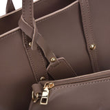 VK5407 Tea - Solid color Handbag And Set Bag With Dome Studs (was £8.00)