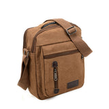VK5491 Brown - Sports Cross Body Bag With Multiple Zipper