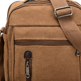 VK5491 Brown - Sports Cross Body Bag With Multiple Zipper
