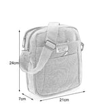 VK5492 Brown - Sports Cross Body Bag With Multiple Zipper