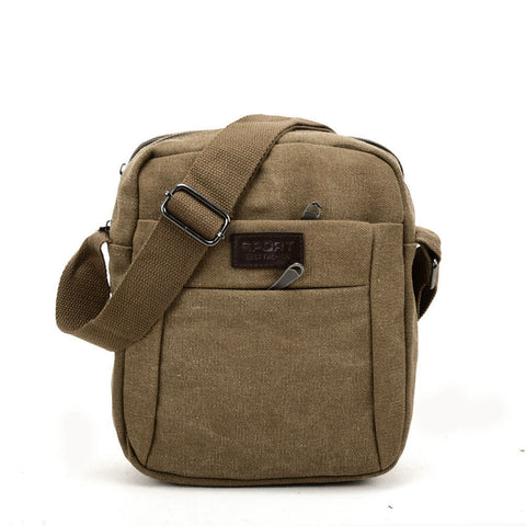 VK5492 Khaki - Sports Cross Body Bag With Multiple Zipper