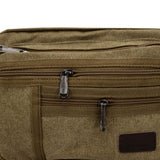 VK5493 Khaki - Sports Cross Body Bag With Multiple Zipper