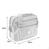 VK5495 Khaki - Sports Cross Body Bag With Multiple Zipper