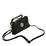 VK5530 Black - Cute Crossbody Bag With Metal detail