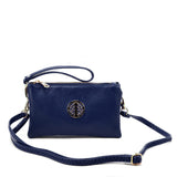 VK5530 Blue - Cute Crossbody Bag With Metal detail