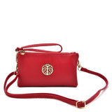 VK5530 Red - Cute Crossbody Bag With Metal detail