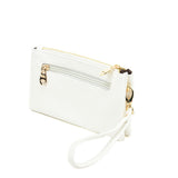 VK5530 White - Cute Crossbody Bag With Metal detail