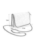 VK5531 BEIGE - Bright Leather Bag With Chain Handel