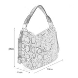 VK5534 RED - Snakeskin Handbag For Women (Was £12.00)