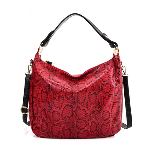 VK5534 RED - Snakeskin Handbag For Women (Was £12.00)