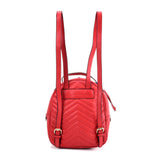 VK5535 RED - Solid Color Backpack With Hardware Decoration