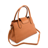 VK5536 BROWN - Simple Solid Color Handbag