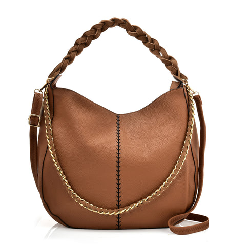 VK5538-BRN-Women's simple handbag