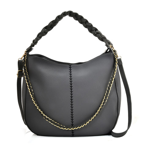 VK5538-GRY-Women's simple handbag