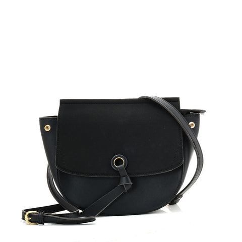 VK5567 BLACK - Simple Solid Color Leather Handbag For Women (was £6)