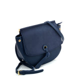 VK5567 BLUE - Simple Solid Color Leather Handbag For Women