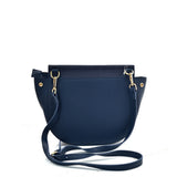 VK5567 BLUE - Simple Solid Color Leather Handbag For Women