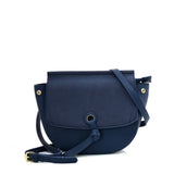 VK5567 BLUE - Simple Solid Color Leather Handbag For Women