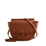 VK5567 BROWN - Simple Solid Color Leather Handbag For Women