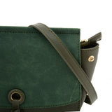 VK5567 GREEN - Simple Solid Color Leather Handbag For Women