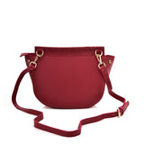 VK5567 PURPLISH RED - Simple Solid Color Leather Handbag For Women (was £6)