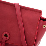 VK5567 PURPLISH RED - Simple Solid Color Leather Handbag For Women (was £6)