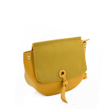 VK5567 YELLOW - Simple Solid Color Leather Handbag For Women