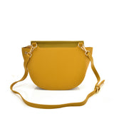 VK5567 YELLOW - Simple Solid Color Leather Handbag For Women