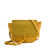 VK5567 YELLOW - Simple Solid Color Leather Handbag For Women