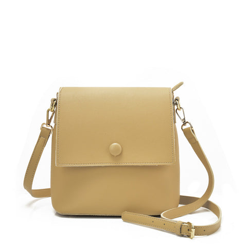 VK5569 APRICOT - Simple Handbag With Flap For Women (was £6.5)