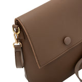 VK5569 COFFEE - Simple Handbag With Flap For Women