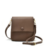 VK5569 COFFEE - Simple Handbag With Flap For Women