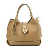 VK5602 KHAKI - Pure Color Set Bag With Buckle Design And Metal Ring Decoration