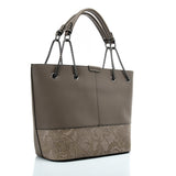 VK5603 KHAKI - Solid Color Set Bag With Symmetrical Design And Special Handles