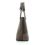 VK5603 KHAKI - Solid Color Set Bag With Symmetrical Design And Special Handles