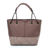 VK5603 PURPLE - Solid Color Set Bag With Symmetrical Design And Special Handles