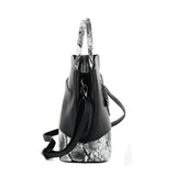 VK5605 BLACK - Simple Tote Bag With Chain And Lock Decoration